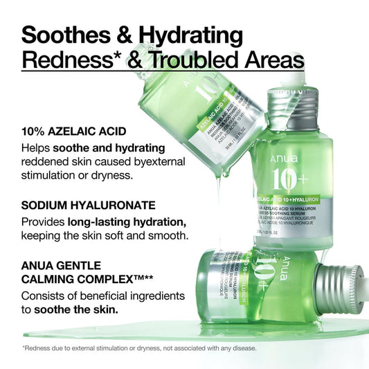 Azelaic Acid 10% Serum + Hyaluron | Redness Relief & Skin Soothing